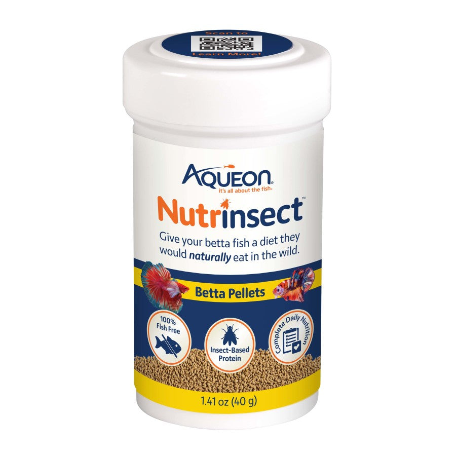 Aqueon Nutrinsect Fish-Free Fish Food Betta Pellets 1ea/1.41 oz-