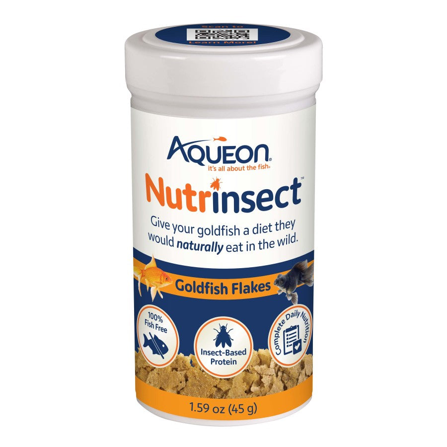 Aqueon Nutrinsect Fish-Free Fish Food Goldfish Flakes 1ea/1.59 oz-