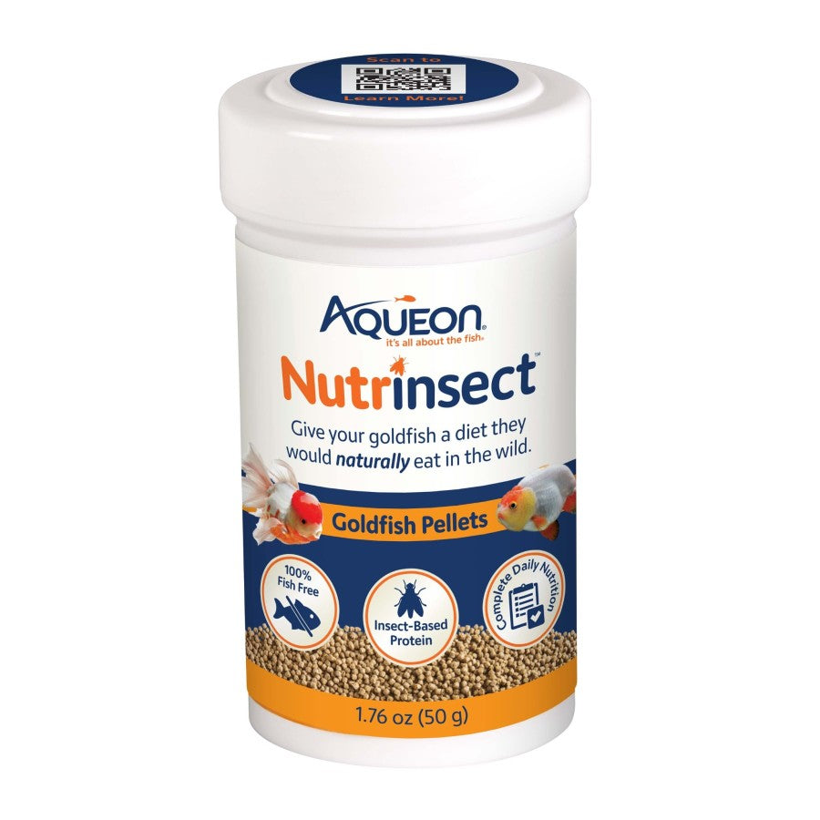 Aqueon Nutrinsect Fish-Free Fish Food Goldfish Pellets 1ea/1.76 oz-