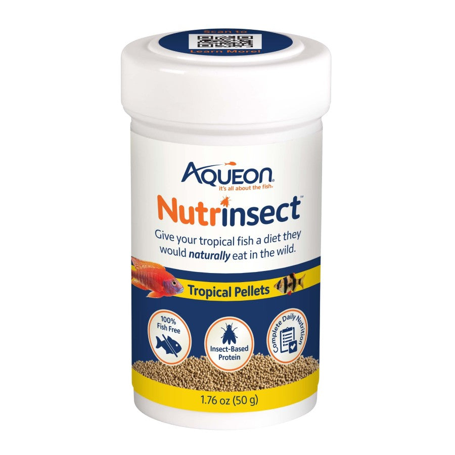 Aqueon Nutrinsect Fish-Free Fish Food Tropical Pellets 1ea/1.76 oz-