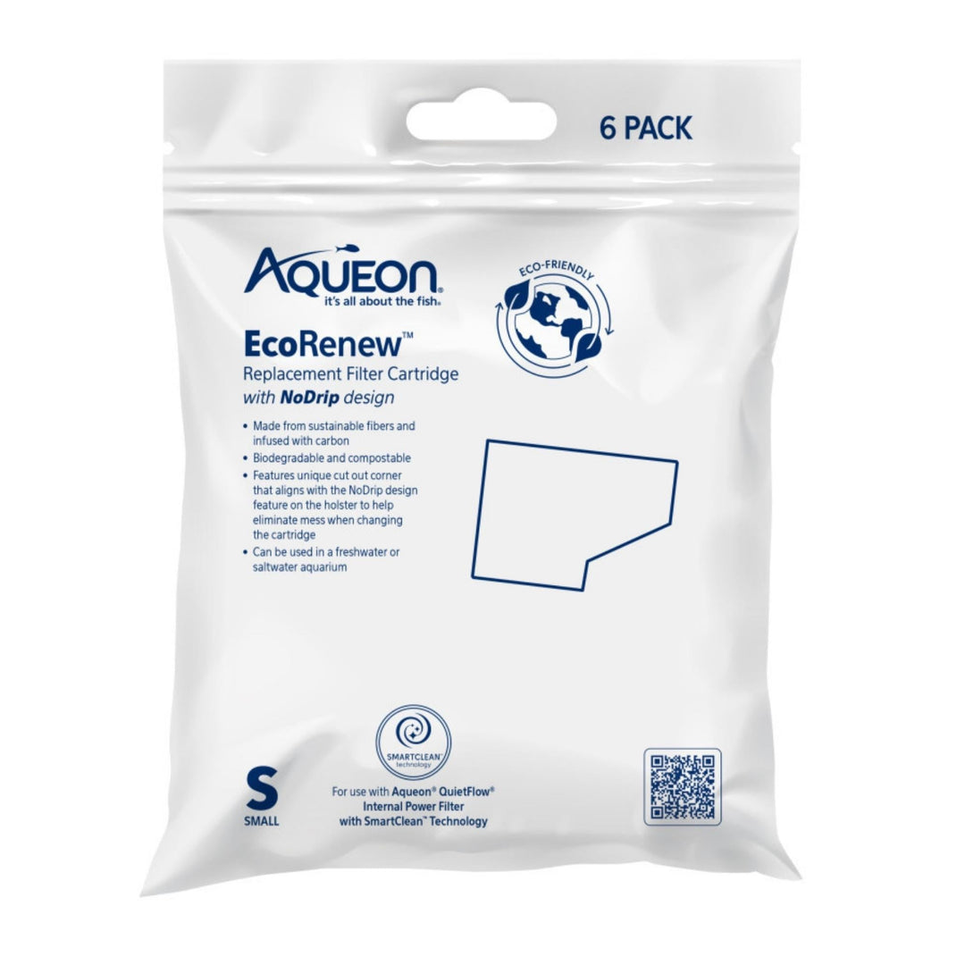 Aqueon Ecorenew Filter Cartridges 1ea/Small 6 Pk-