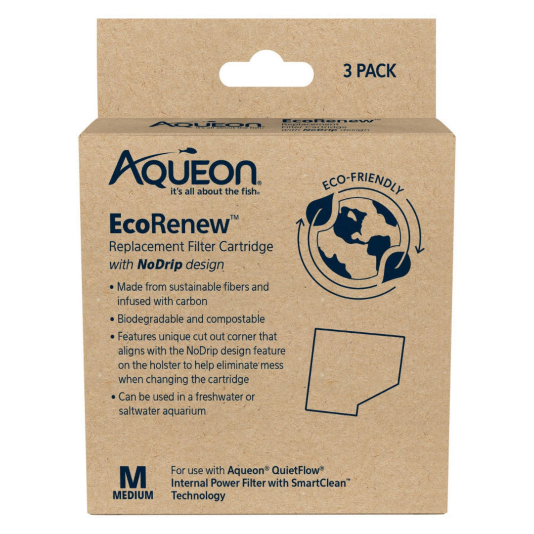 Aqueon Ecorenew Filter Cartridges 1ea/Medium 3 Pk-