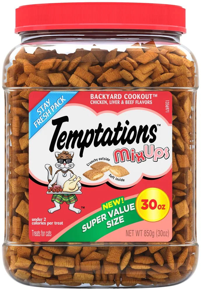 Temptations MixUps Crunchy & Soft Adult Cat Treats Backyard Coookout 1ea/30oz.-