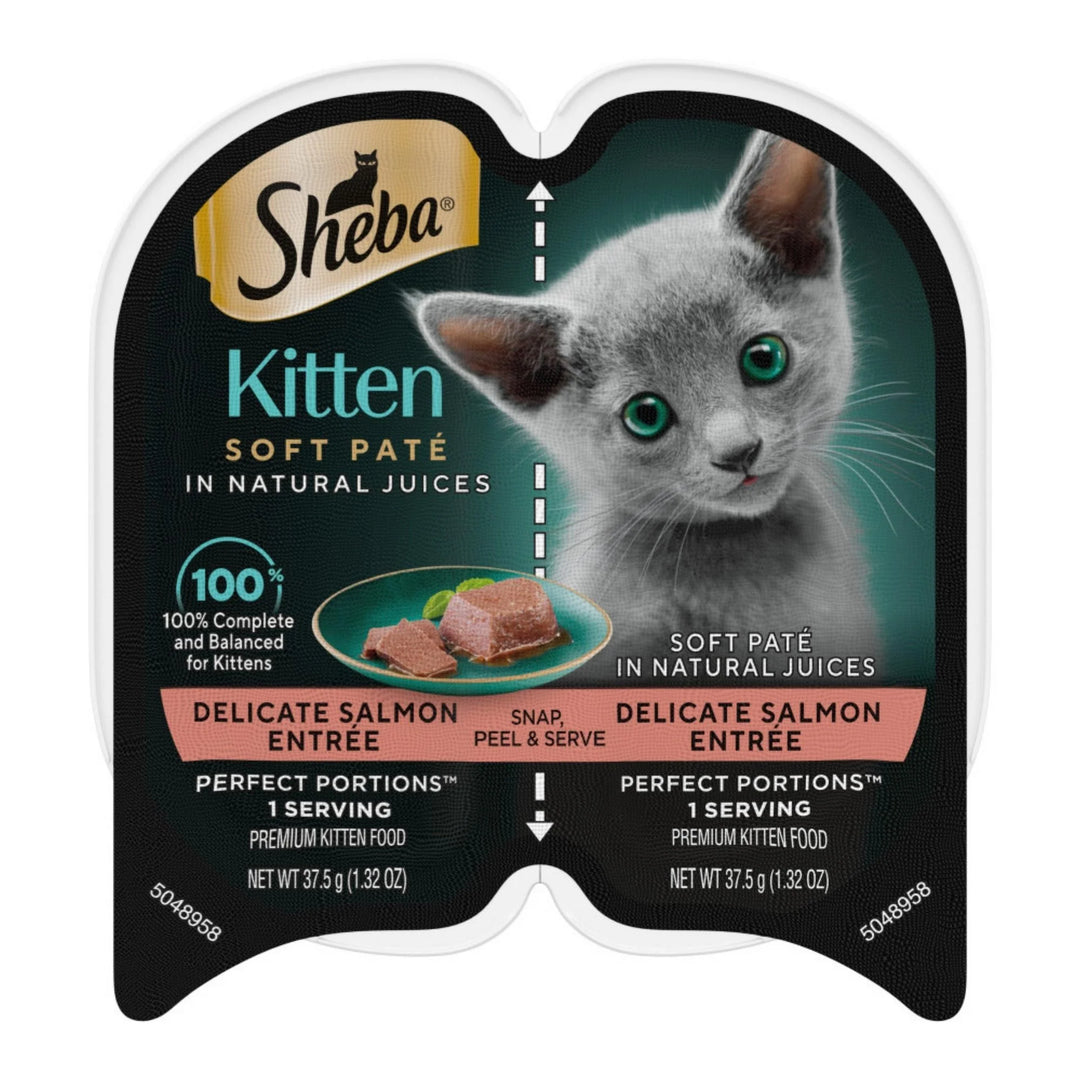 Sheba Perfect Portions Soft Pate Wet Kitten Food Delicate Salmon, 24ea/2.65oz.-
