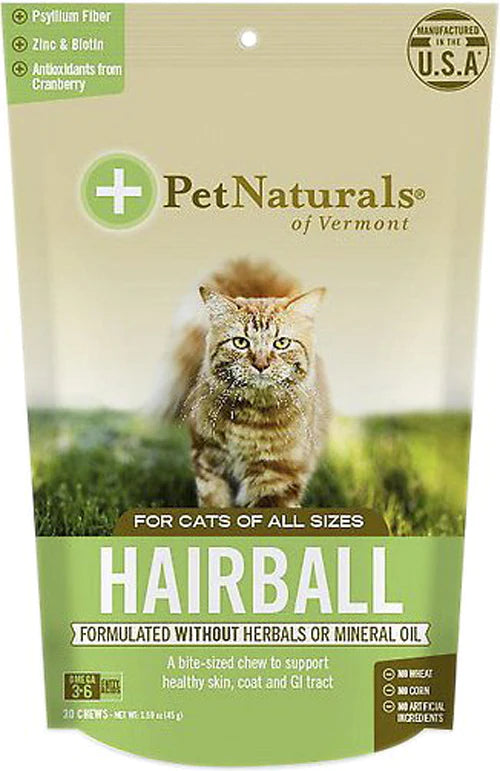 Pet Naturals Of Vermont Hairball Remedy For Cats 30 Count-