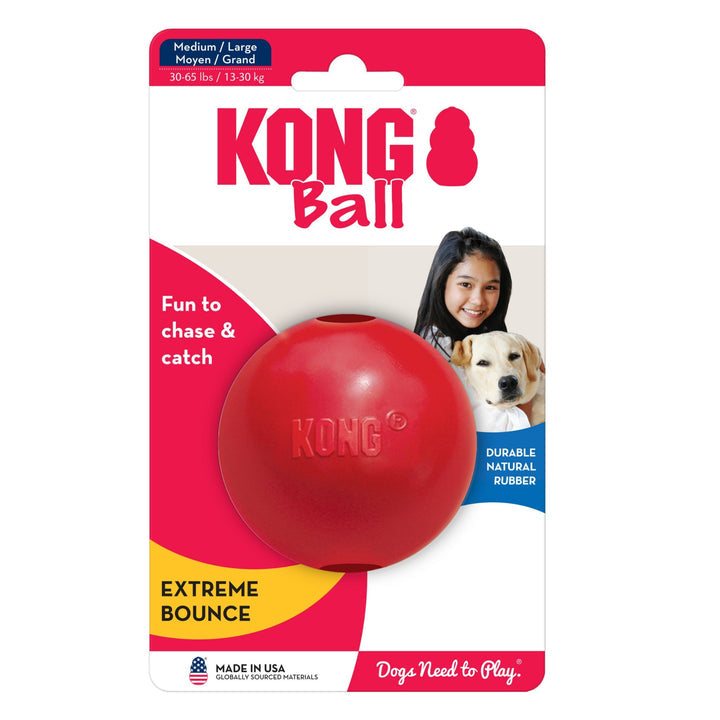 KONG Ball Dog Toy Red 1ea/MD/LG-