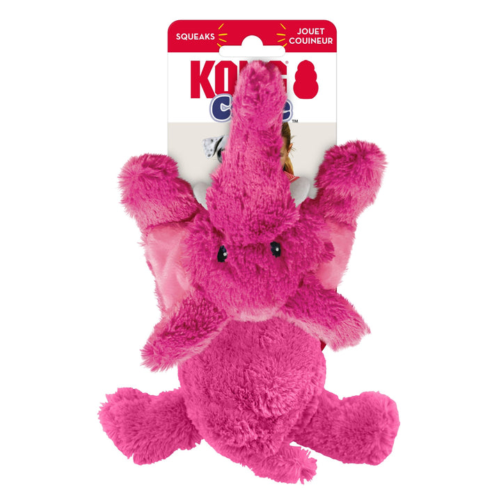 KONG Cozie Elmer Elephant Plush Dog Toy Pink 1ea/SM-