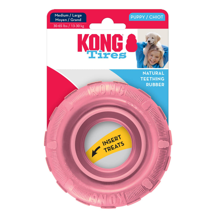 KONG Puppy Tires Dog Toy Assorted 1ea/MD/LG-