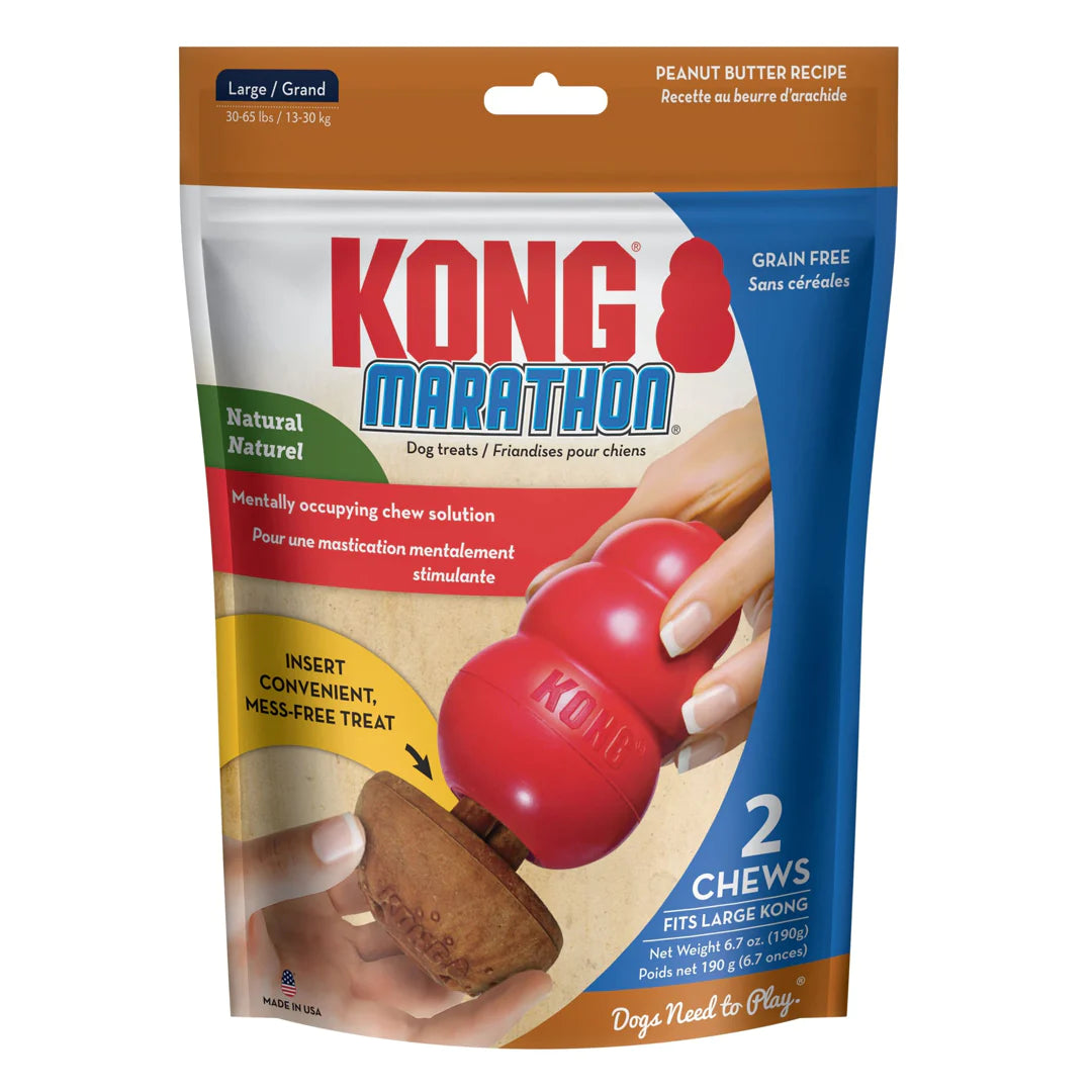 KONG Marathon Dog Treats Peanut Butter 1ea/2 pk, LG-