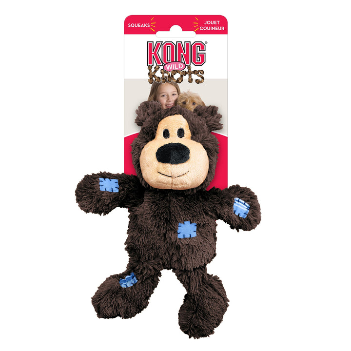 KONG Wild Knots Bear Dog Toy Assorted 1ea/SM/MD-