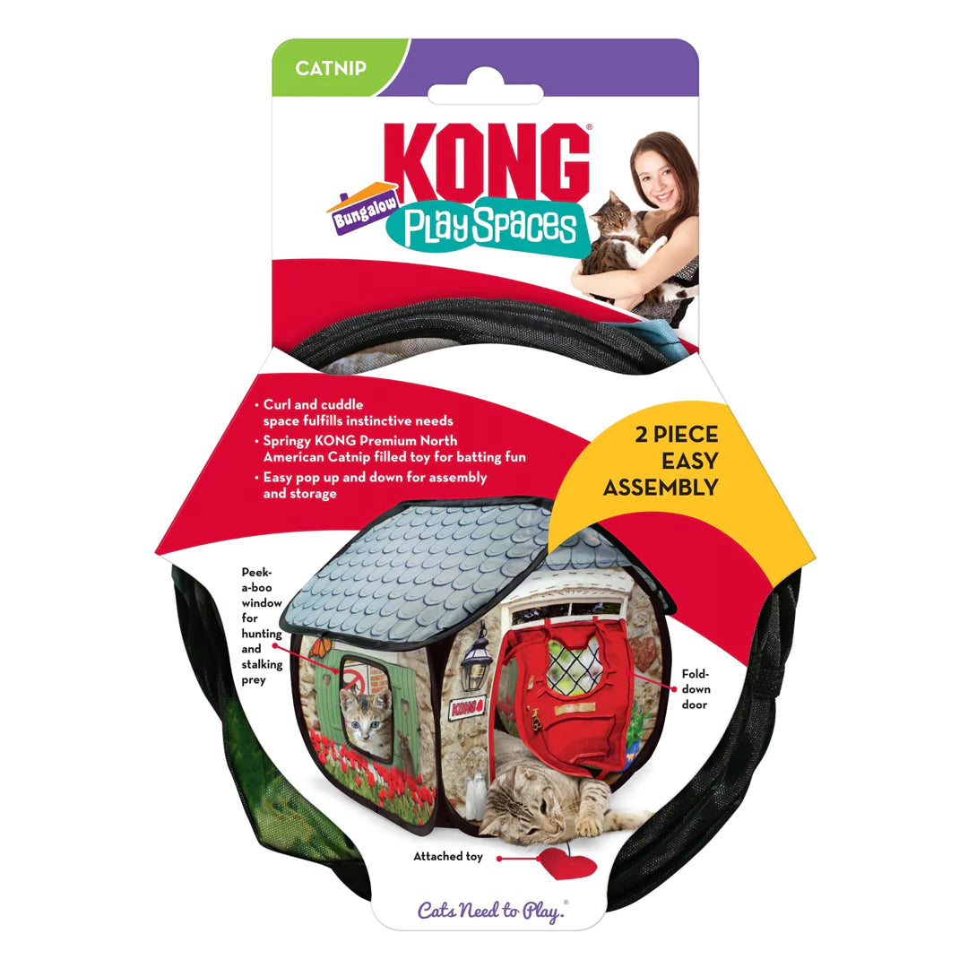 KONG Play Spaces Bungalow Cat Toy Multi-Color 1ea-