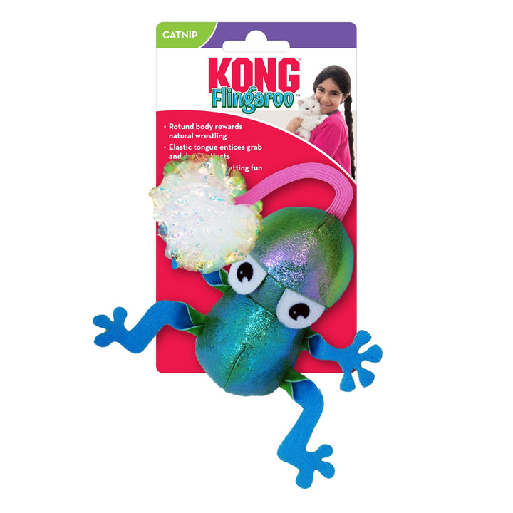 KONG Flingaroo Frog Catnip Cat Toy Multi 1ea/One Size-