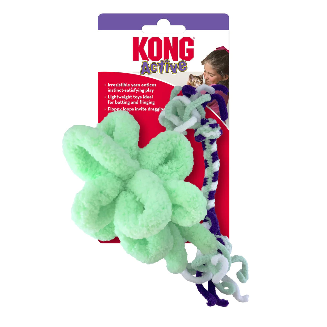 KONG Cat Active Rope Cat Toy Mint & Purple 1ea/2 pk-