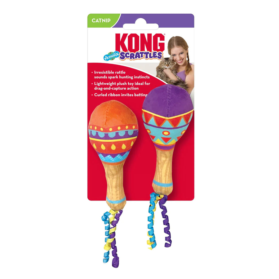 KONG Scrattles Acoustix Cat Toy 1ea/2 pk-