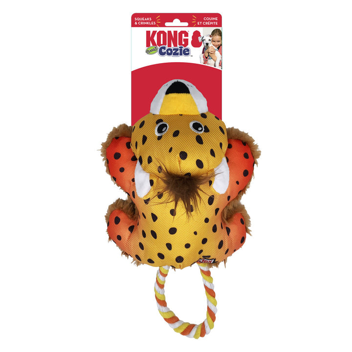 KONG Cozie Tuggz Dog Toy Cheetah 1ea/MD/LG-