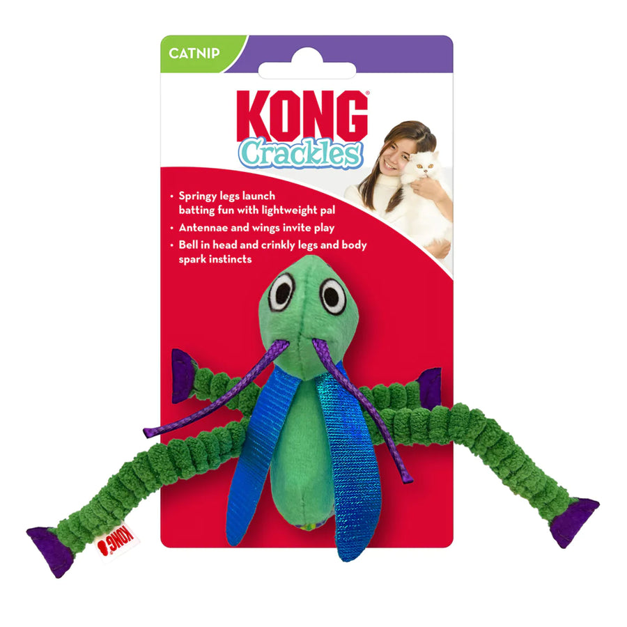 KONG Crackles Grasshopper Cat Toy 1ea/One Size-