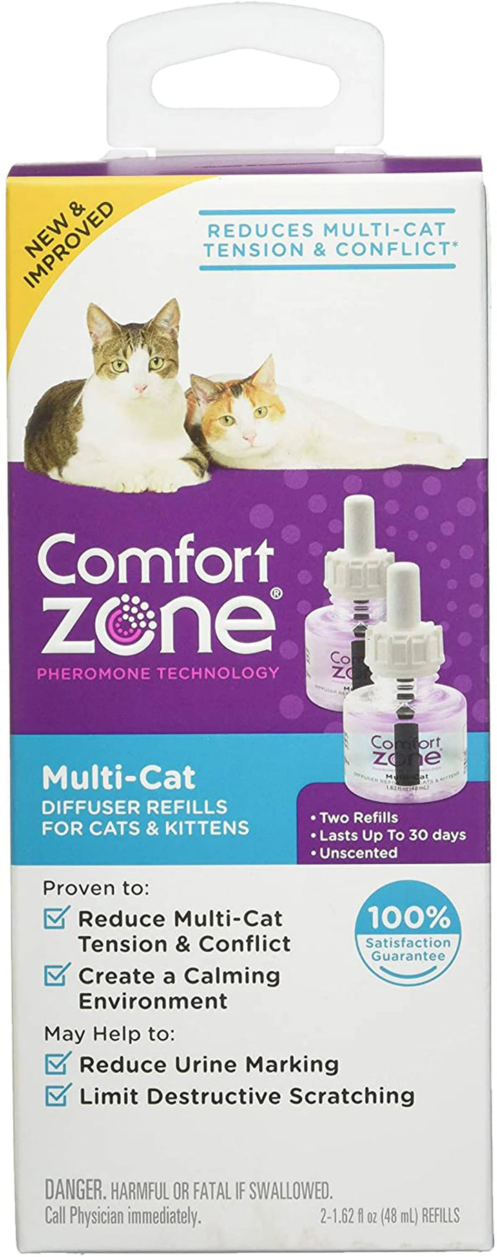 Comfort Zone Multi-Cat Diffuser Refills For Cats and Kittens - 2 count-