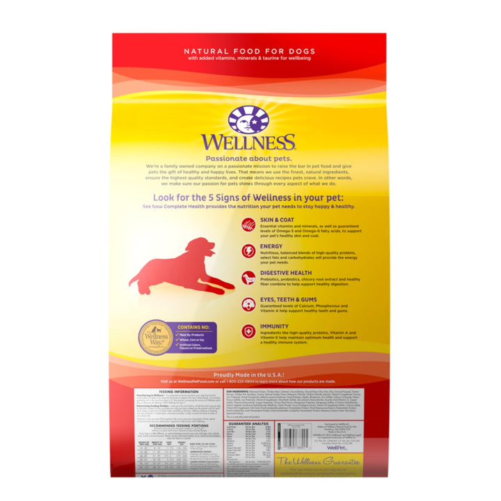 Wellness Dog Senior Deboned Chicken Barley 15Lb Adult Complete Health