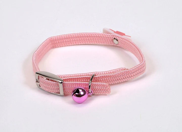 Lil Pals Elasticized Safety Kitten Collar with Jeweled Bow Pink 3-8 in x 8 in-