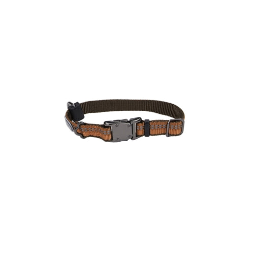 Coastal K9 Explorer 5/8 Inch Adj Collar Camp Fire Orange (10-14 Inch)-