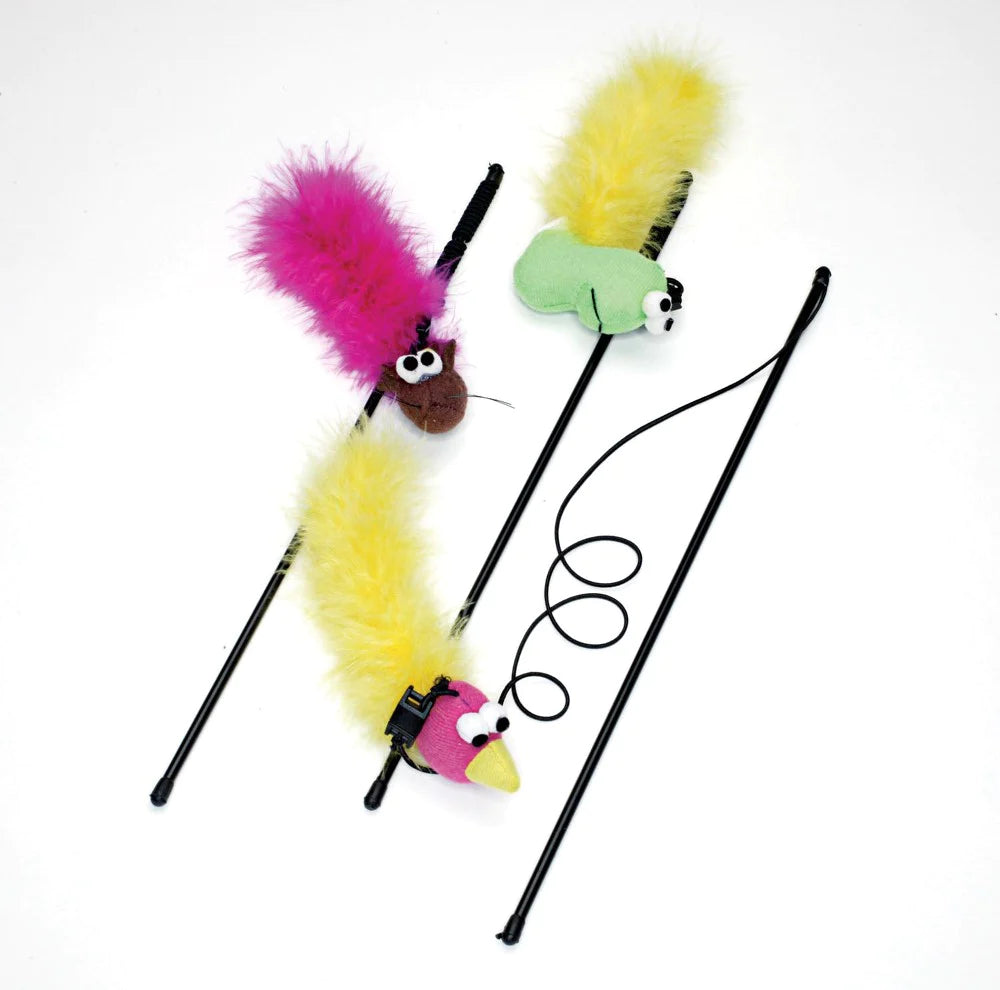 Ethical Pet Feather Boa Toy W/Wand & Catnip-