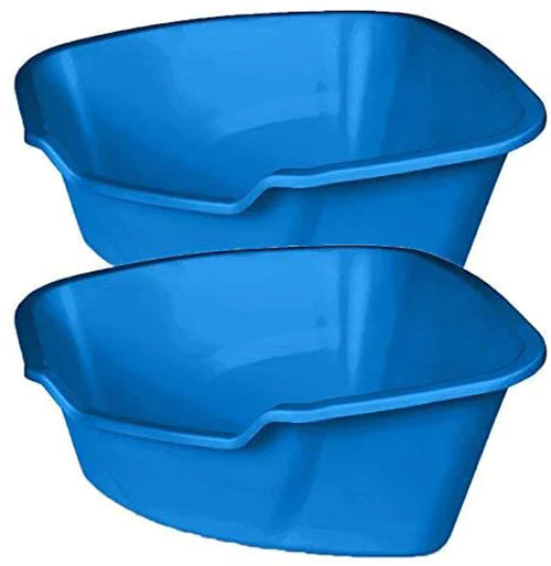 Van Ness Plastics High-Sides Corner Cat Litter Pan Blue 1ea/LG-