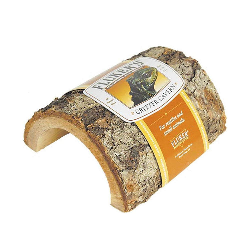 Fluker's Critter Cavern Half Log Hideaway Brown 1ea/MD-