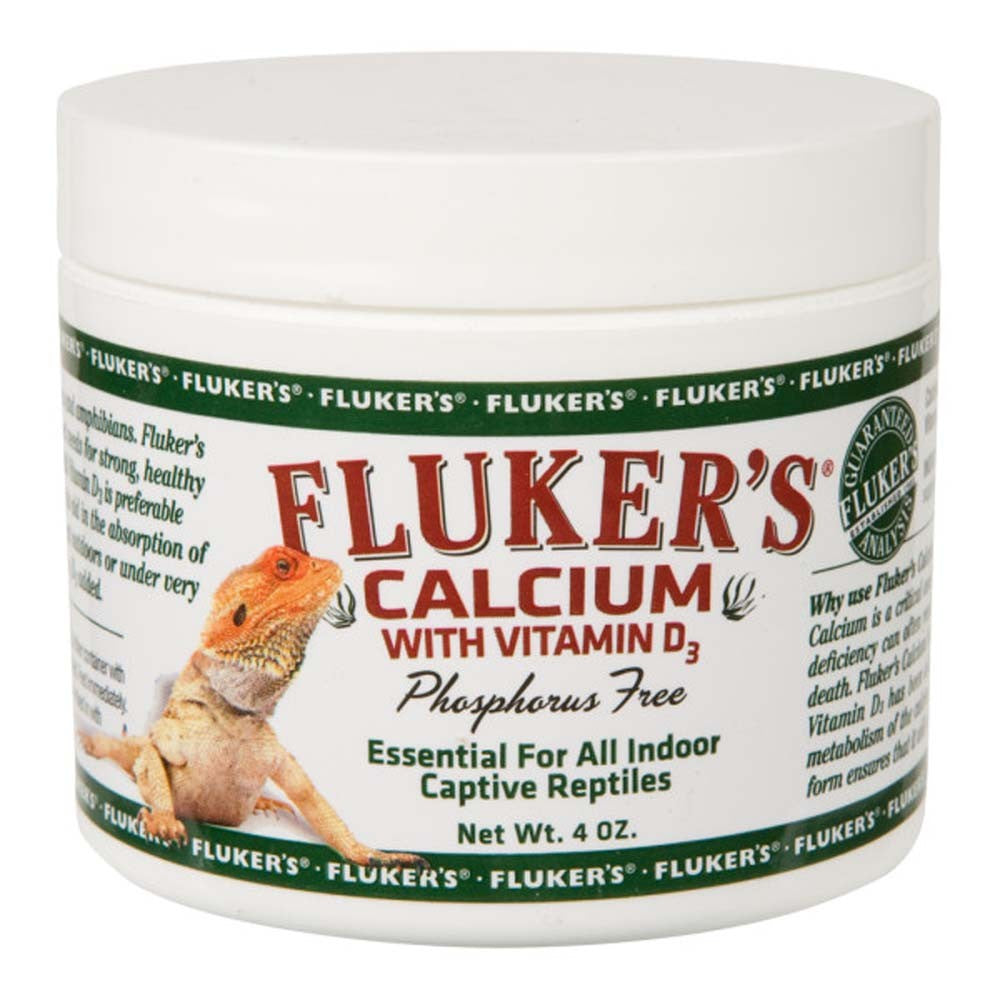 Flukers Calcium with D3 Reptile Supplement - 4 oz-