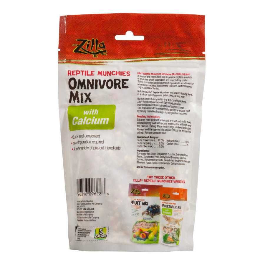 Zilla Reptile Munchies Omnivore with Calcium 1ea/4 oz-