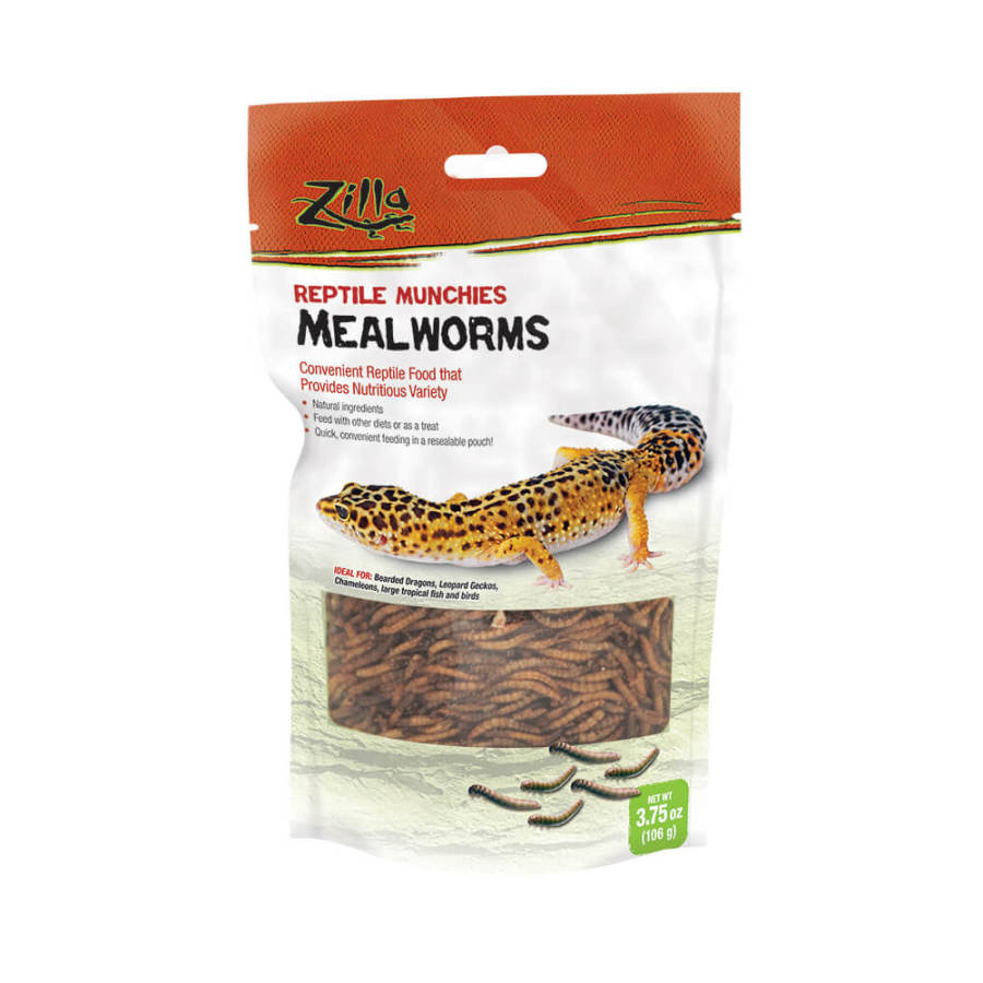 Zilla Reptile Munchies Mealworm 1ea/Resealable Bag, 3.75 oz-