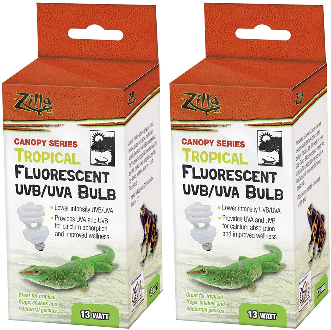 Zilla Canopy Series Fluorescent UVB/UVA Bulbs Tropical 1ea/13 W-