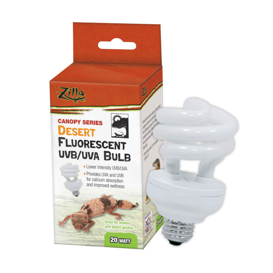 Zilla Canopy Series Fluorescent UVB/UVA Bulbs Desert 1ea/20 W-