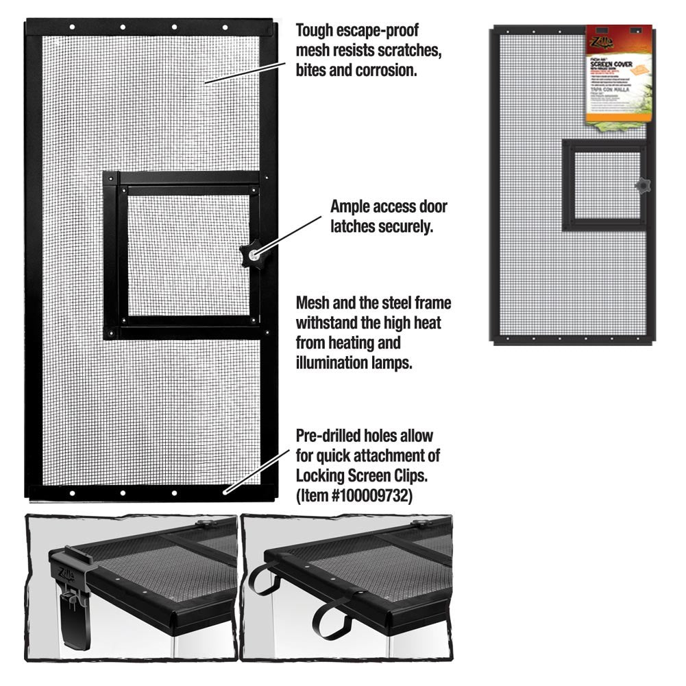 Zilla Screen Covers with Hinged Door 1ea/24 X 12 in-