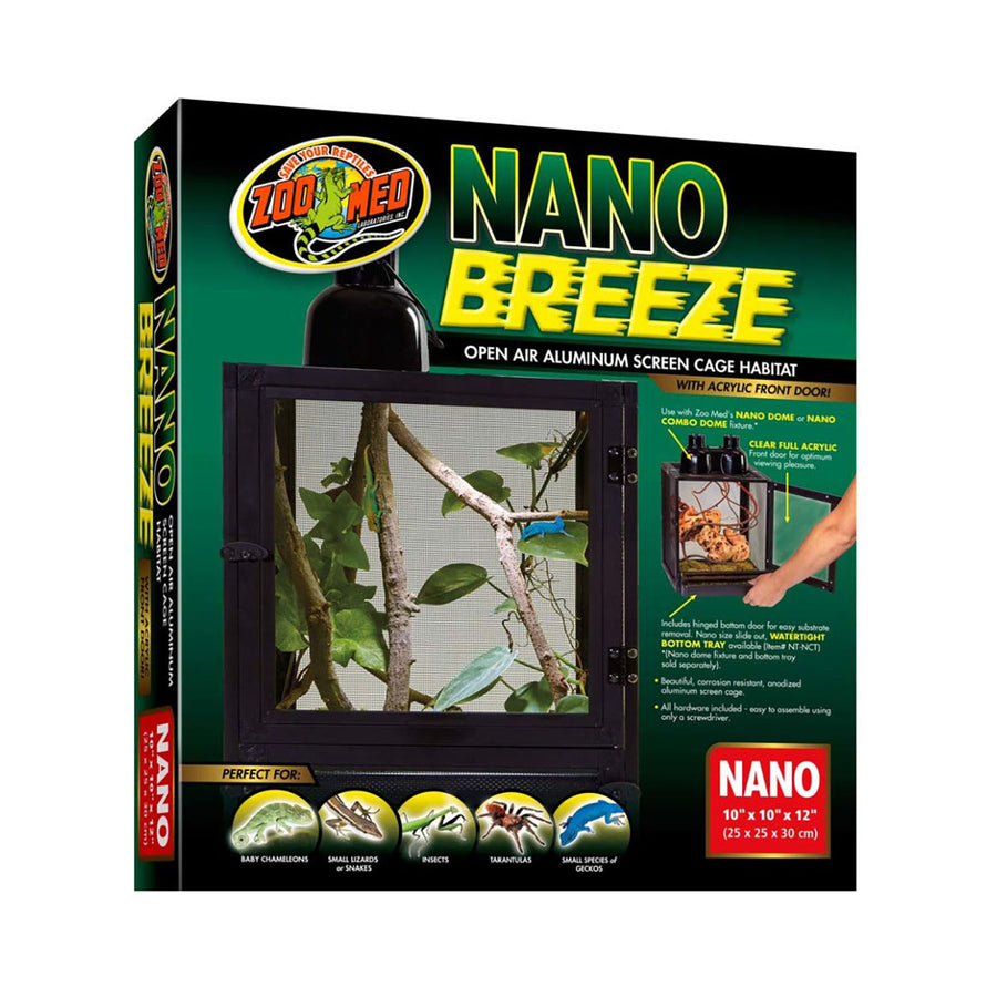 Zoo Med Nano Breeze Aluminum Screen Cage Black 1ea/SM-