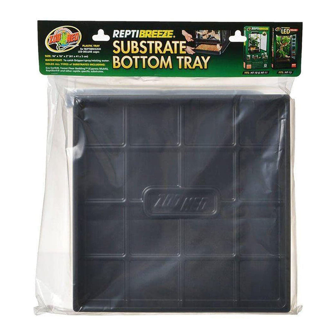 Zoo Med ReptiBreeze Substrate Bottom Tray Black 1ea/16 In X 16 in-