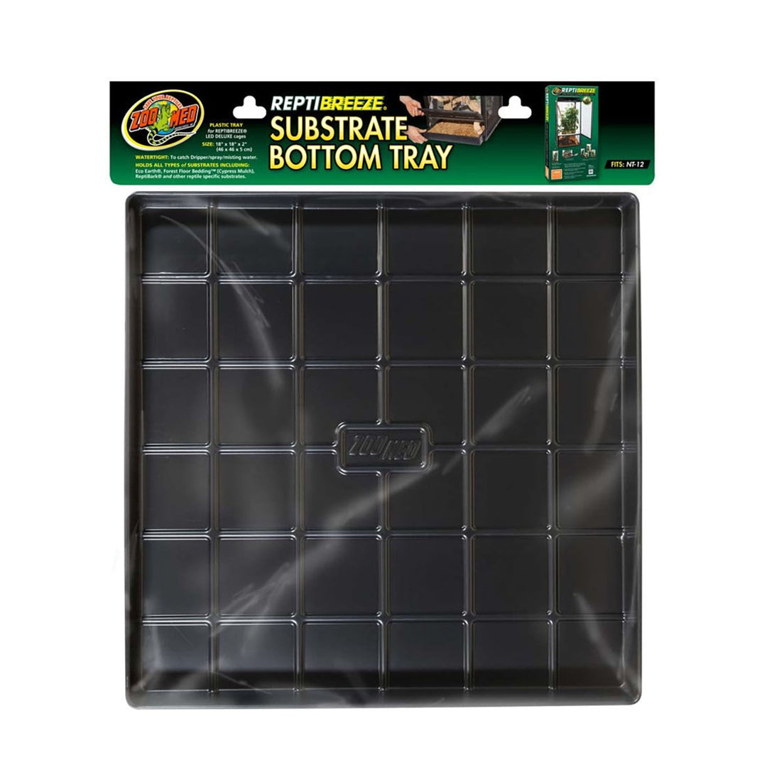 Zoo Med ReptiBreeze Substrate Bottom Tray Black 1ea/18 In X 18 in-