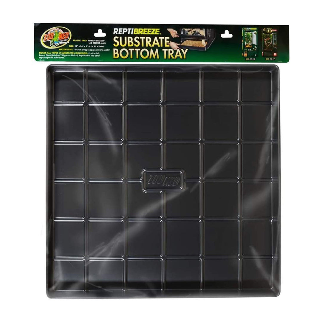 Zoo Med ReptiBreeze Substrate Bottom Tray Black 1ea/24 In X 24 in-