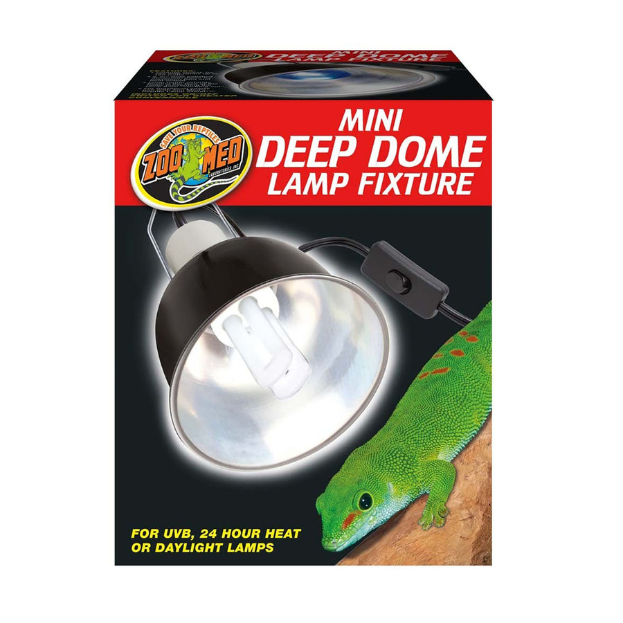 Zoo Med Mini Deep Dome Lamp Fixture Black 1ea/5.5 in, Mini-