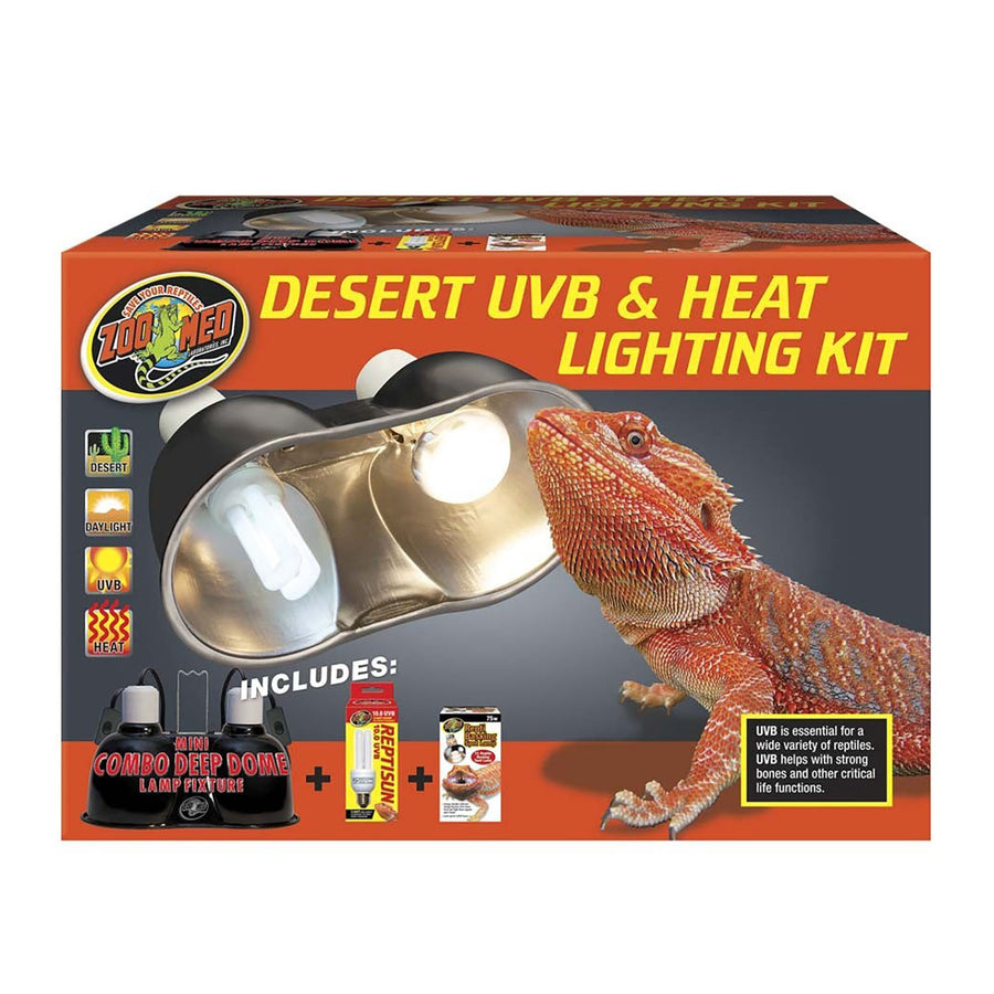 Zoo Med Desert UVB & Heat Lighting Kit 1ea-