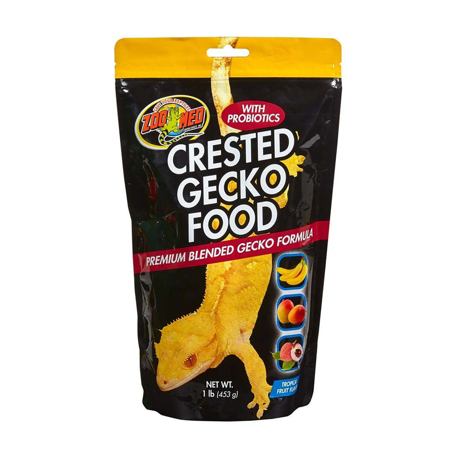 Zoo Med Crested Gecko Food Premium Blended Tropical Fruit Dry Food 1ea/1 lb-