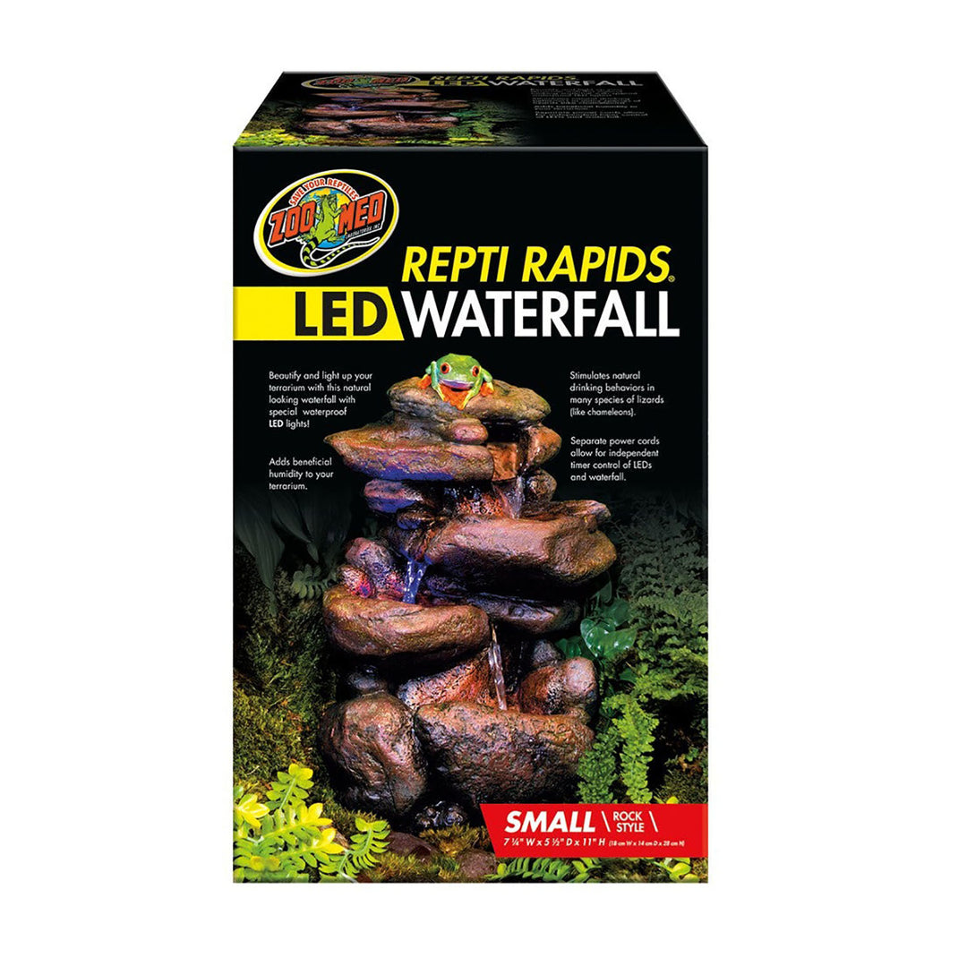 Zoo Med Repti Rapids LED Rock Waterfall Brown 1ea/SM-