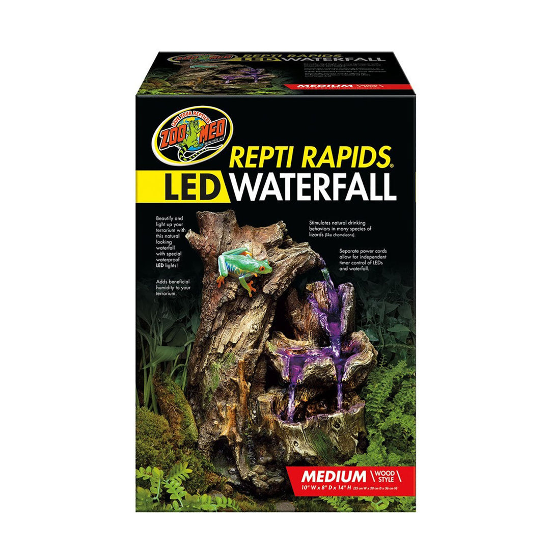 Zoo Med Repti Rapids LED Wood Waterfall Brown 1ea/MD-