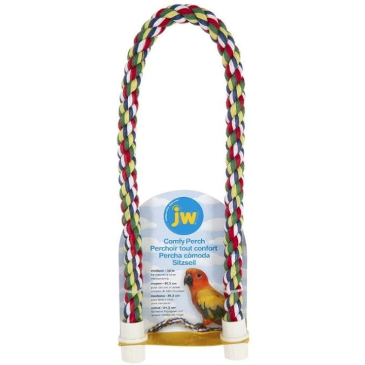 JW Pet Flexible Multi-Color Comfy Rope Perch 32in. - Medium 1 count-