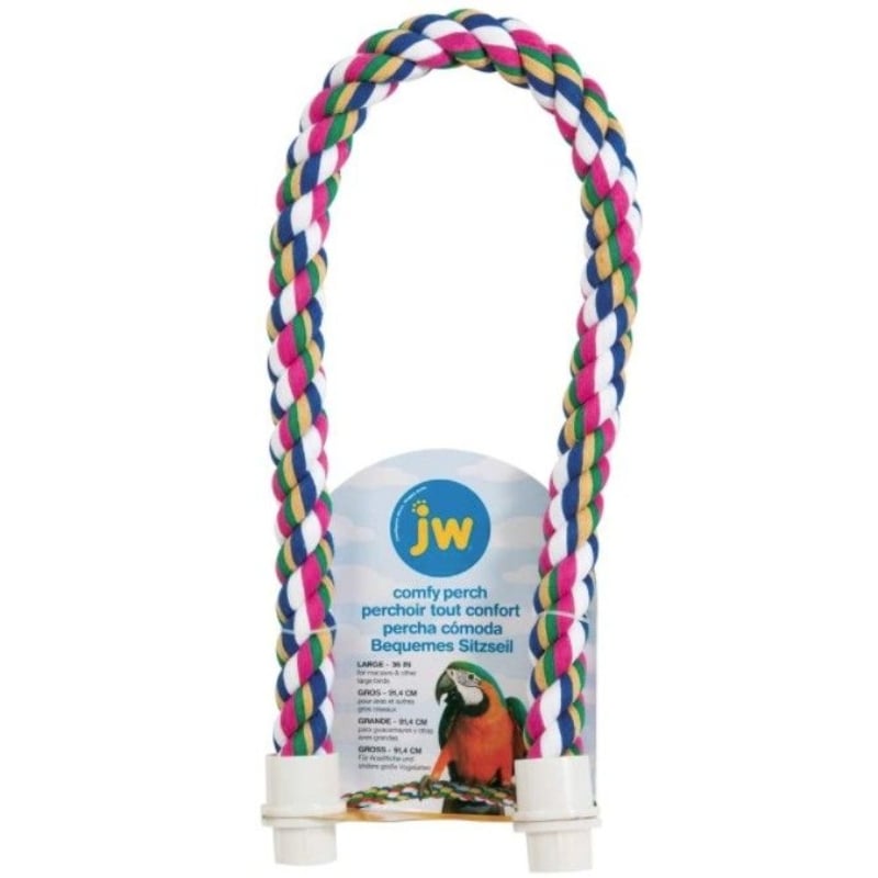 JW Pet Flexible Multi-Color Comfy Rope Perch 36in. - Large 1 count-