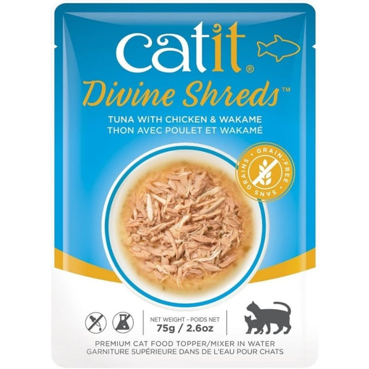 Catit Divine Shreds Tuna with Chicken and Wakame - 2.65 oz-