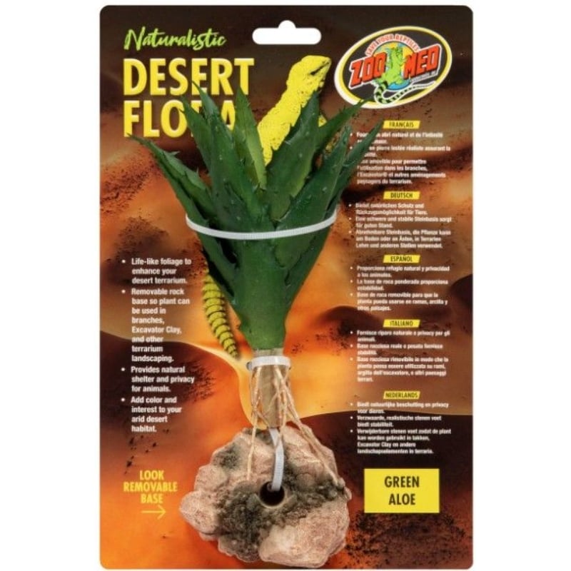 Zoo Med Green Aloe Desert Flora Terrarium Plant - 1 count-