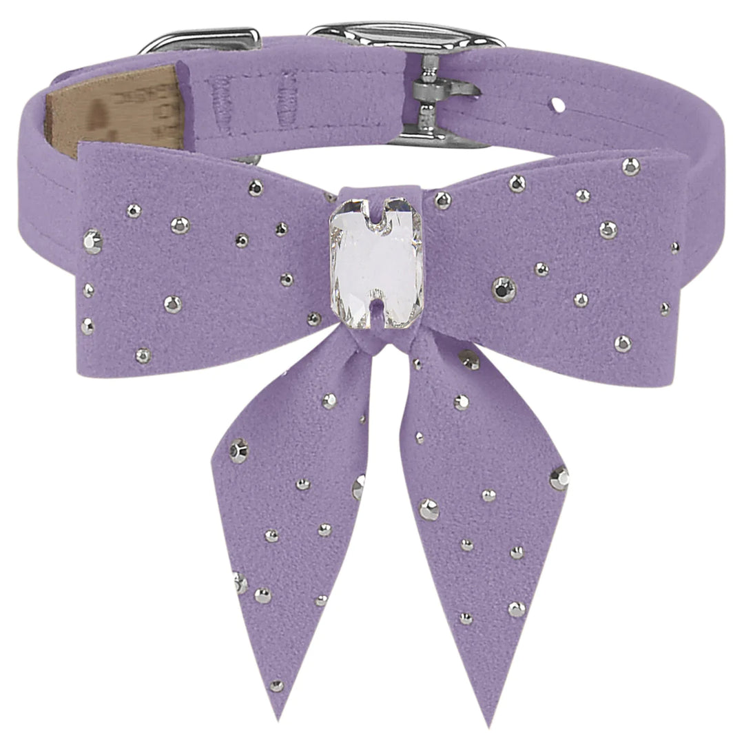 Silver Stardust Tail Bow Collar-