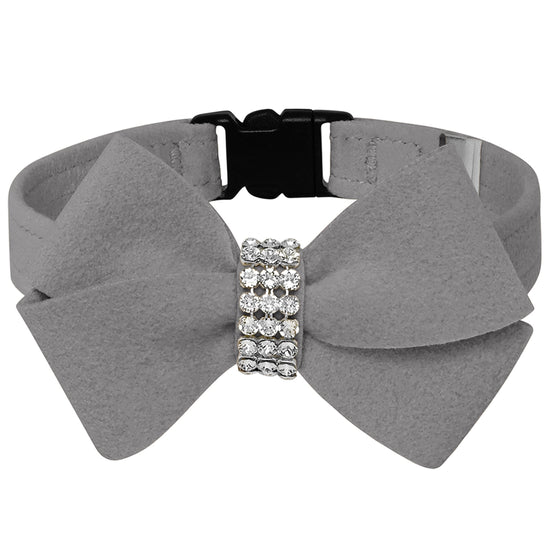 Nouveau Bow 1/2" Breakaway Cat Collar-6"-Platinum-