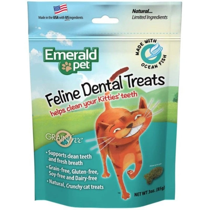 Emerald Pet Feline Dental Treats Ocean Fish Flavor - 3 oz-