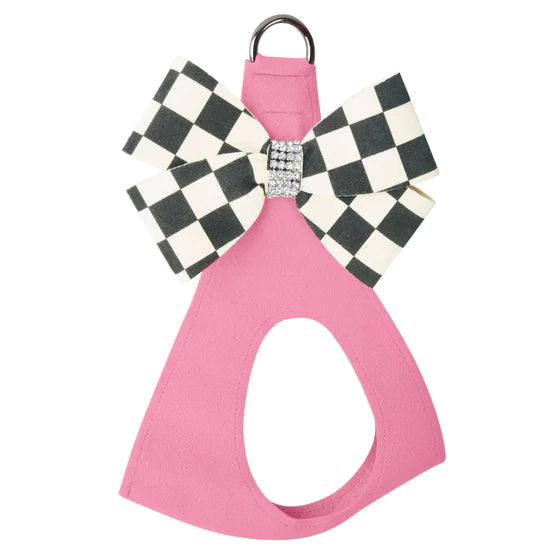 Windsor Check Nouveau Bow Step In Harness-Pretty Pastels-TC-Perfect Pink-